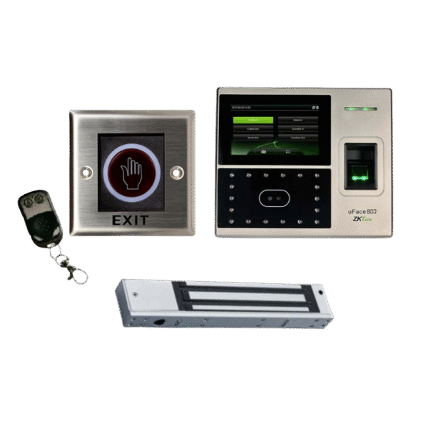 جهاز اكسس كنترول U FACE 800 مع قفل مغناطيسي وزر خروج