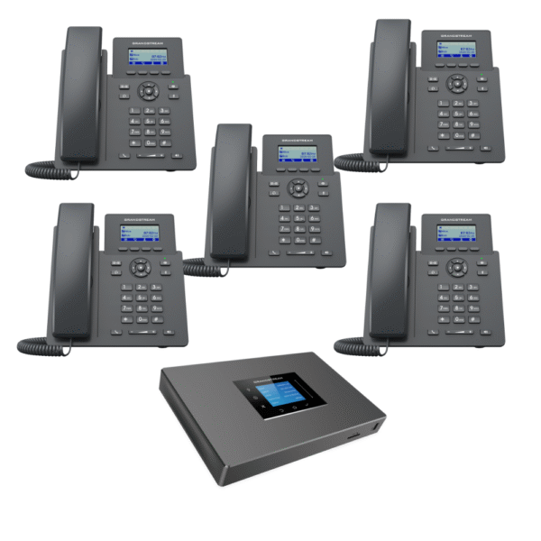 نظام سنترال جراند ستريم مع 5 هواتف IP