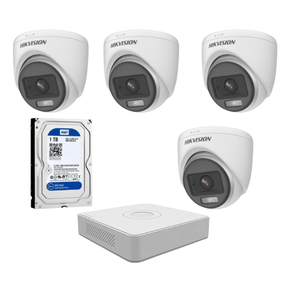 عدد 4 كاميرات مراقبة داخلية 8 ميجا مع جهاز تسجيل وهارد 1 تيرا